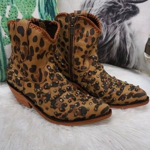 🎊SOLD🎉Liberty Black Leopard Booties